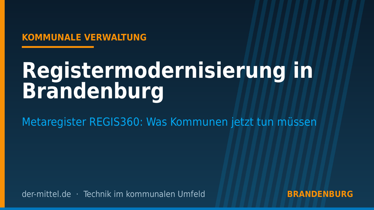 Titelbild: Registermodernisierung in Brandenburg – Metaregister REGIS360