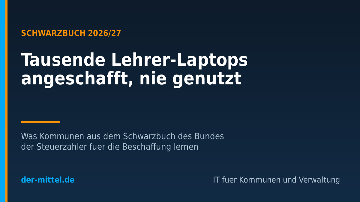 Illustration: Tausende Lehrer-Laptops angeschafft, nie genutzt